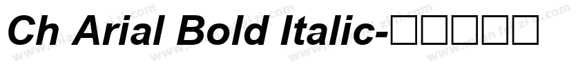 Ch Arial Bold Italic字体转换